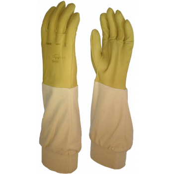 Paire De Gants D'apiculteur Respirants - Cuir Et Maille, Manches Longues, Tailles Disponibles, Protection Contre Les Piqûres